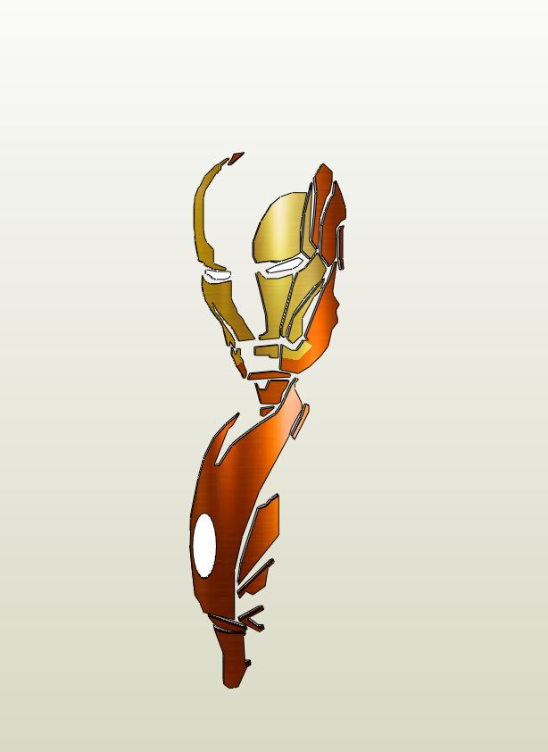 iron man 3d wall decoration